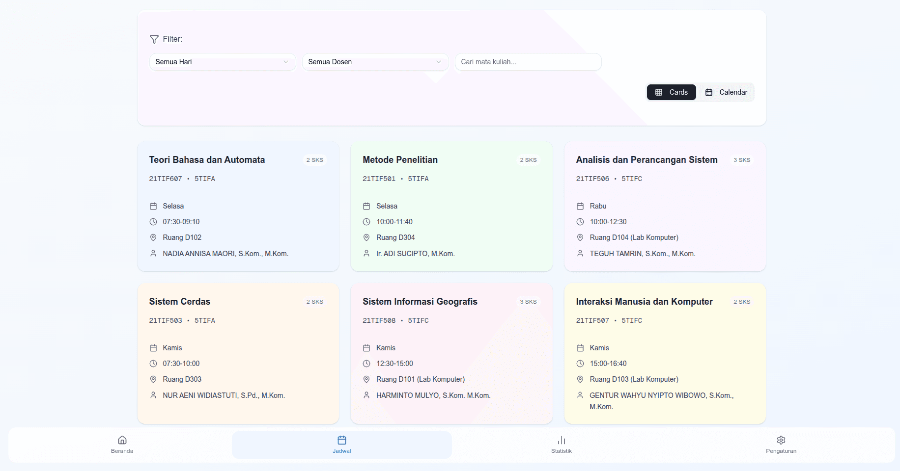 Course Schedule App