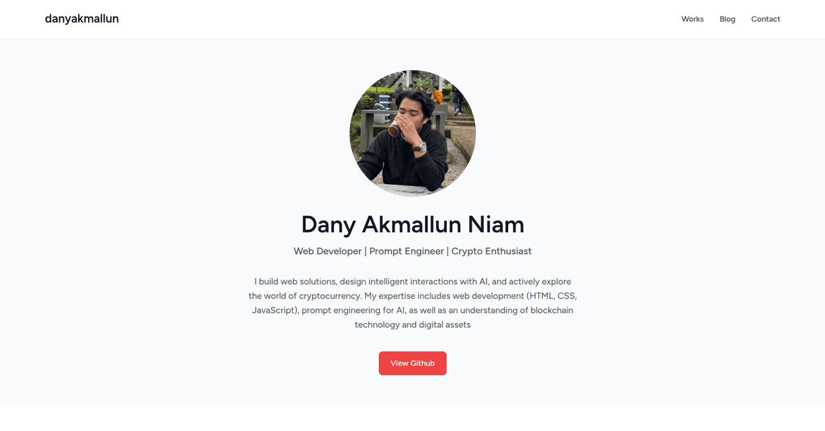 Portfolio dengan sistem blog