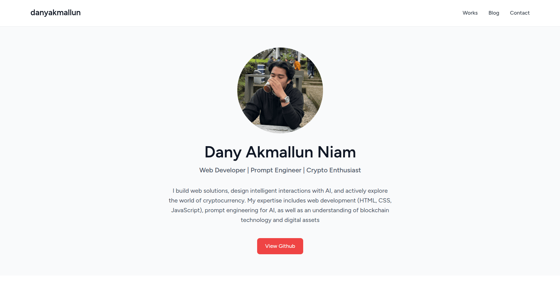 Portfolio dengan sistem blog